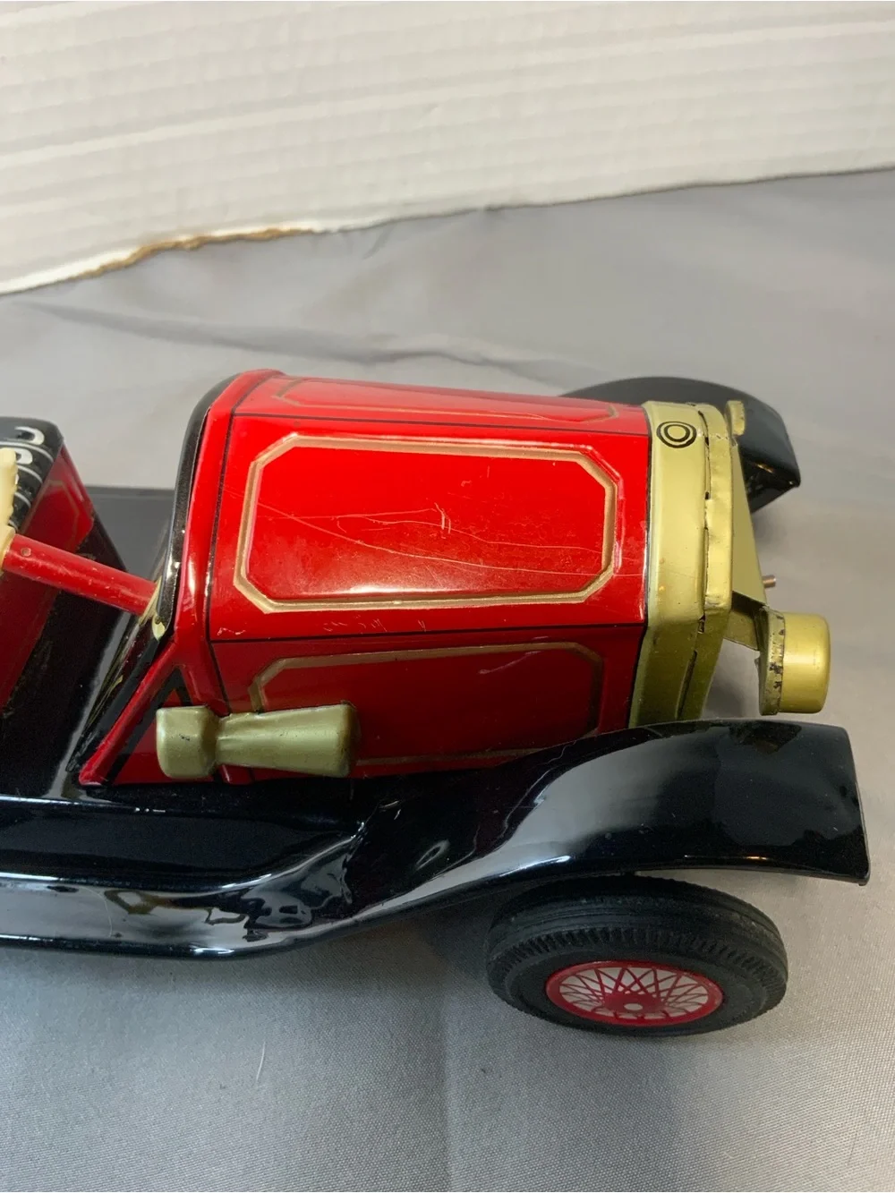 Vintage Cragstan Tin Litho 1914 Stutz Bearcat Friction Car Toy